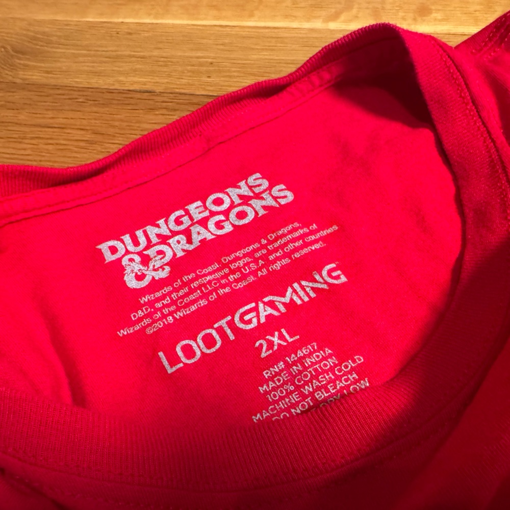 Dungeons and Dragons Red Shirt - Picture 4 of 4